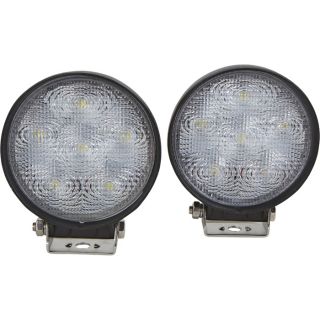 Ironton LED Worklights — 2-Pk., 18 Watt, 1,200 Lumens, 9–32 Volt  LED Automotive Work Lights