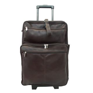 Piel Leather 22 in. Wheeled Traveler   Chocolate   Luggage
