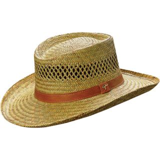 Gambler Straw Hat — Natural, Small/Medium, Model# 383  Hats