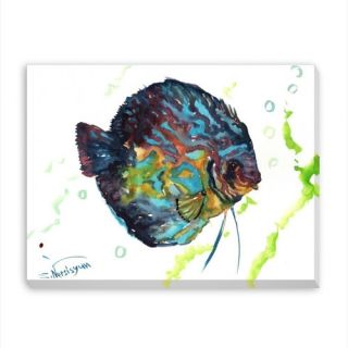 Discus Fish 2 Painting Print on Wrapped Canvas