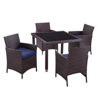 Brayden Studio Mercer 5 Piece Outdoor Dining Set with Cushions