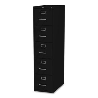 Lorell Black 5 drawer Commercial Grade 61 inch Vertical File Cabinet