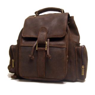 Le Donne Leather Distressed Leather Multi Pocket Backpack