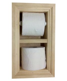 WG Wood Ruby Recessed Toilet Paper Holder with Spare Roll   Toilet Paper Holders