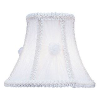 Livex S209 White Victorian and Lace Bell Clip Chandelier Shade with Fancy Trim in White   Shades