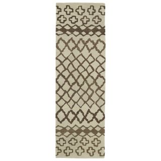 Hand tufted Utopia Prints Brown Wool Rug (3 x 10)