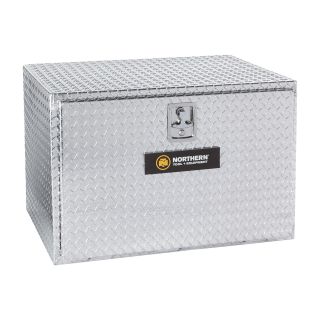 Aluminum Industrial Size Commercial Underbody Truck Box — Diamond Plate, 36in.L x 24in.W x 24in.H