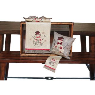Snowman Embroidered Table Runner by Xia Home Fashions