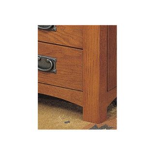 Powell Mission Oak Jewelry Armoire with Mirror