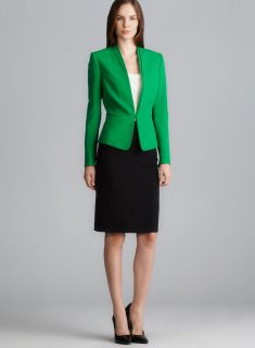 Tahari Colorblock Pleated Lapel Skirt Suit   Shopping   Top