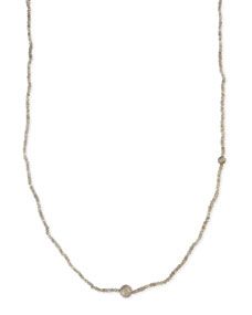 Sheryl Lowe Faceted Labradorite Necklace with Pave Diamond Beads, 44L