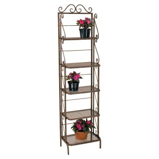 Deer Park Ironworks Skinny Bakers Rack Plant Stand   Outdoor Plant Stands