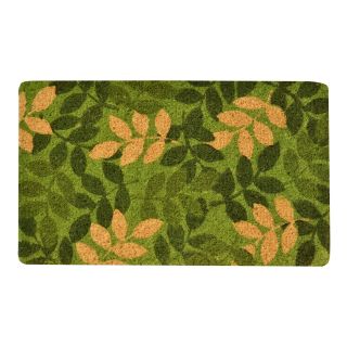 No Trax Green Leaf Coir Mat   Doormats