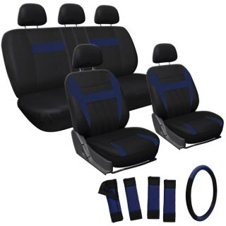Oxgord Blue 17 piece Car Seat Cover Automotive Set   Universal Fit for