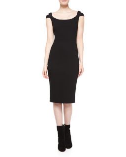 Michael Kors Collection Off The Shoulder Sheath Dress, Black