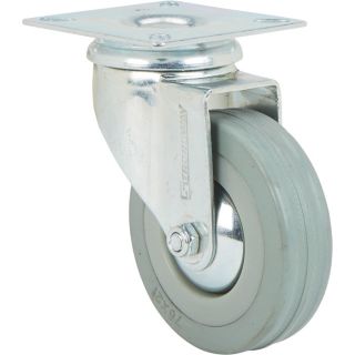 Strongway 3in. Swivel Nonmarking Rubber Caster — 155-Lb. Capacity  Up to 299 Lbs.