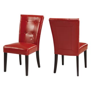 Modus Bossa Dining Height Leatherette Parsons Chair   Set of 2   Kitchen & Dining Room Chairs