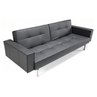 Innovation Living Split Back Convertible Sofa with Stainless Steel Legs   Futons