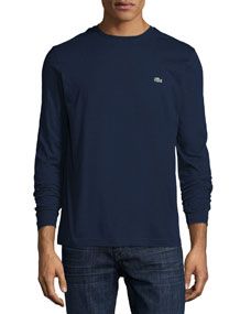 Lacoste Crewneck Long Sleeve Sweater, Navy