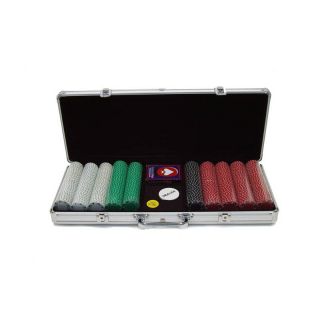 Trademark Poker 11.5g Suited Set Silver with Aluminum Case   500 Chips   Poker Accessories