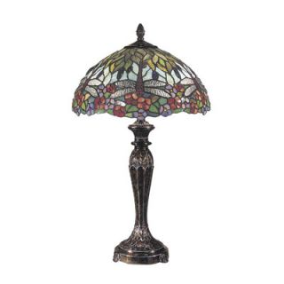 Dale Tiffany Floral 29 H Table Lamp with Bowl Shade