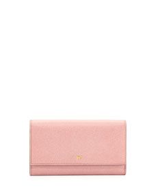 TOM FORD Leather Wallet on Strap, Pink