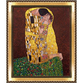 Tori Home The Kiss Full View Metallic Embellished by Gustav Klimt
