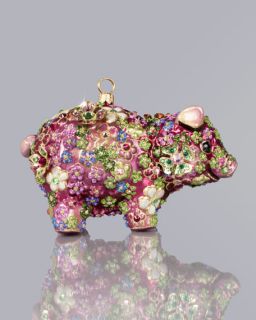Jay Strongwater Blossom Pig Christmas Ornament