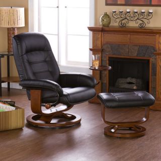 Shaw Leather Ergonomic Recliner and Ottoman by Wildon Home ®