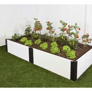 Frame It All Raised Garden White 1 inch (4 x 8) 2 Level   17674239