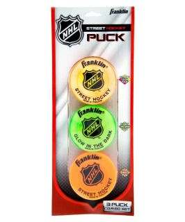 Franklin Sports NHL Street Hockey Puck Combo 3 Pack   Hockey Equipment