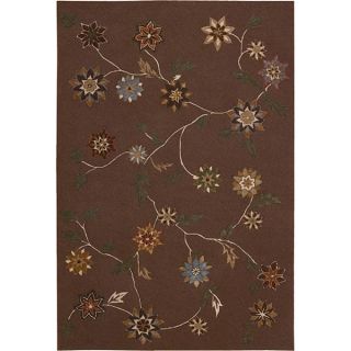 Nourison Hand Tufted Contours Floral Brown Rug (3 6 x 5 6)
