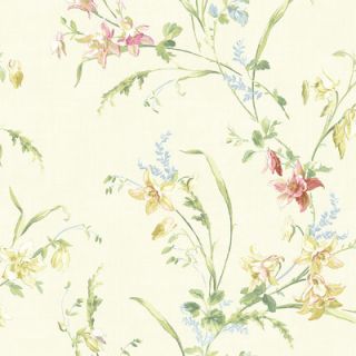Brewster Home Fashions Willow Cottage Lily Trail Wallpaper