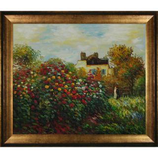Tori Home The Artists Garden by Monet Framed Original Painting