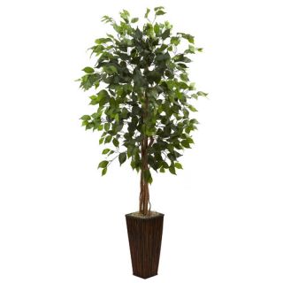 Nearly Natural Ficus Tree in Decorative Vase