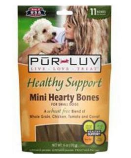 Pur Luv Healthy Support Hearty Chew Bones Dog Treats