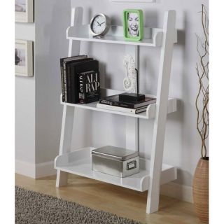 Ameriwood Leaning Bookcase   White