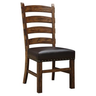 Emerald Home Chambers Creek Ladder Back Side Chair with Upholstered Seat/Nail Head Trim   Kitchen & Dining Room Chairs