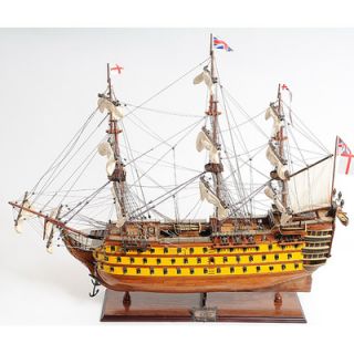 HMS Victory Painted Model Ship by Old Modern Handicrafts