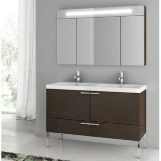 ACF by Nameeks ACF ANS09 W New Space 47 in. Double Bathroom Vanity Set   Wenge   Bathroom Vanities