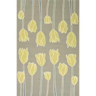 Jaipur Rugs Grant Gray & Yellow Floral Indoor/Outdoor Area Rug