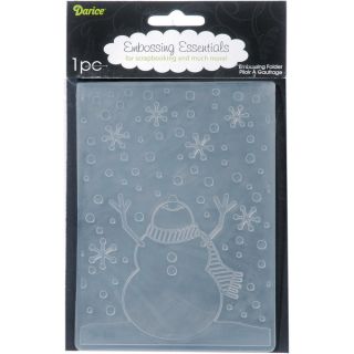 Darice Snowman Plastic Embossing Folder   14123800  