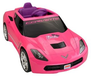 Fisher Price Power Wheels Barbie Corvette Battery Powered Riding Toy   Battery Powered Riding Toys