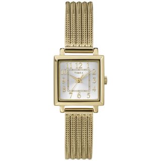 Timex Womens T2P4409J Main Street Modern Mini Goldtone Mesh Watch