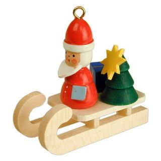 Christian Ulbricht Santa on Sleigh Ornament   Ornaments