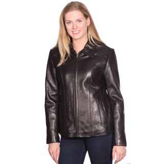 NuBorn Leather Womens Lisa Leather Scuba Jacket