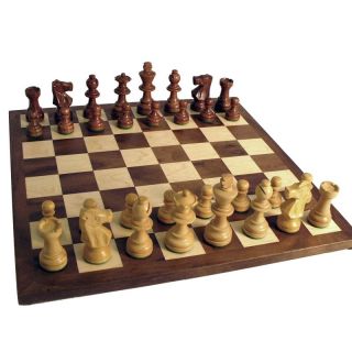 Small Sheesham French Chess Set   Chess Sets
