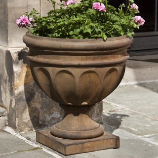 Campania International Augusta Cast Stone Urn Planter   Planters