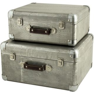 Aspire Home Accents Hagen Suitcase Trunks   Set of 2   Storage Chests & Trunks