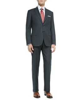 Brioni Herringbone Two Piece Suit, Gray
